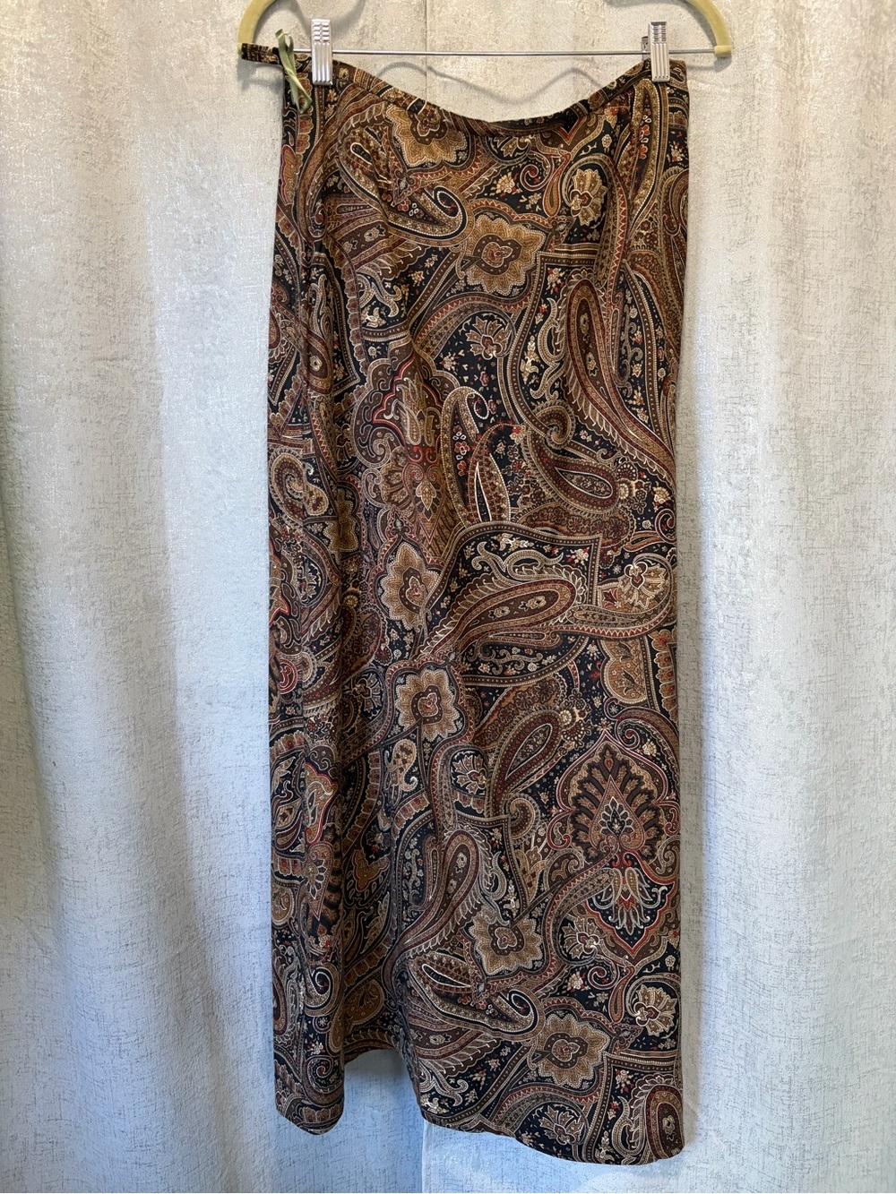 Liz Claiborne Brown Paisley A-Line Maxi Skirt women’s 12 - Picture 2 of 10